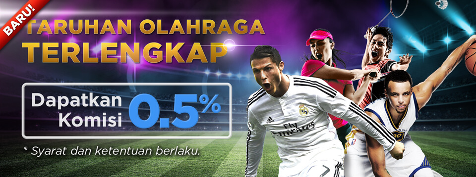 Taruhan olahraga bonanza88, premiere league, champions league, la liga, semua ada. Sportsbooking dengan promosi komisi 0.5%